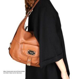 MICHAEL Michael Kors pebbled leather hobo bag brown